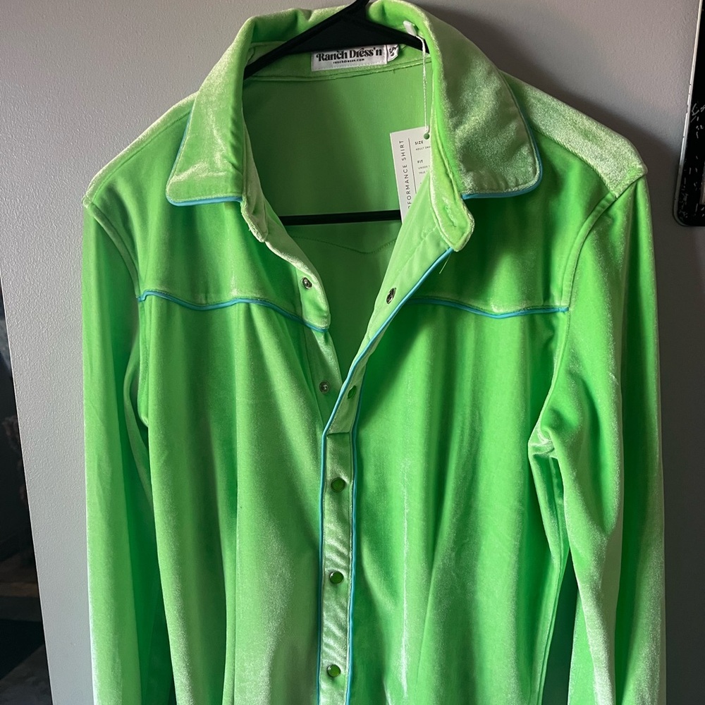 Bright Green Button-Up Shirt
